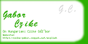 gabor czike business card